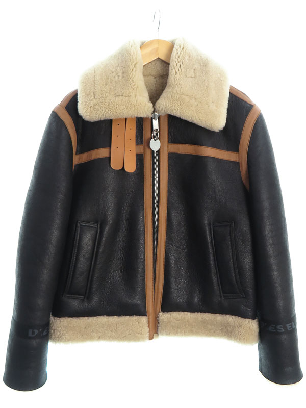 DIESEL】ディーゼル『ムートンジャケット sizeS』メンズ レザー