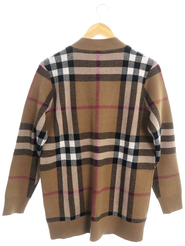 BURBERRY】バーバリー『チェック ウール×カシミヤ カーディガン sizeS
