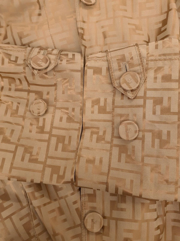 FENDI】フェンディ『FFロゴ ズッカ柄 ステンカラーコート size42