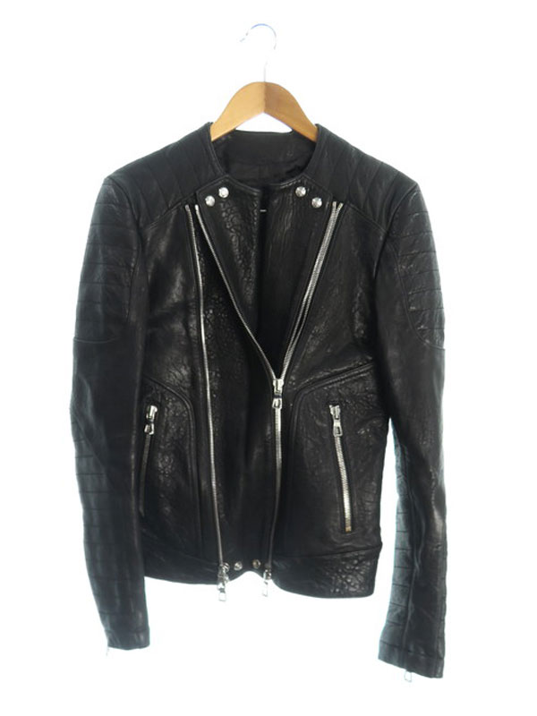 BALMAIN】バルマン『H＆M レザーライダースジャケット size44』メンズ