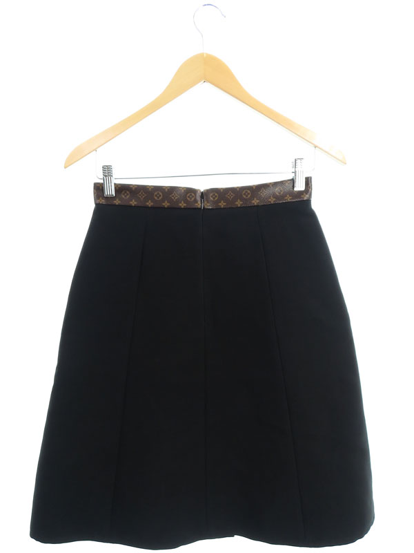 Louis Vuitton】【Aラインスカート モノグラムトリム】【フランス製