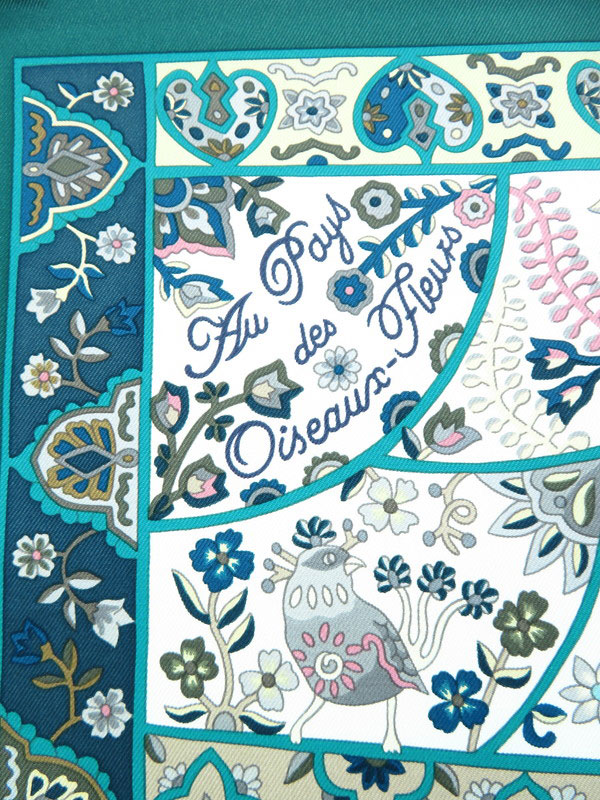 HERMES】【Au Pays des Oiseaux Fleurs】【フランス製】エルメス『カレ