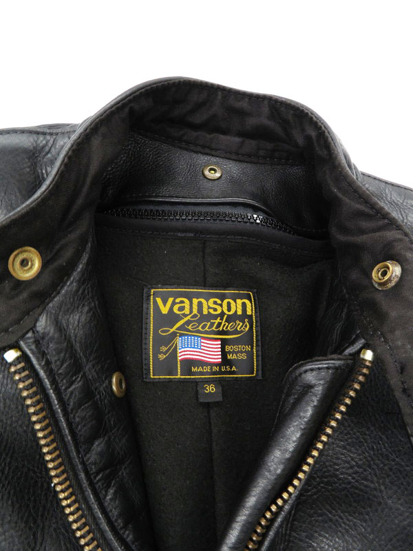 VANSON】バンソン『ライナー付 レザーライダースジャケット size36