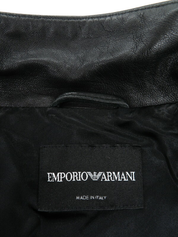 EMPORIO ARMANI】エンポリオアルマーニ『レザーライダースジャケット