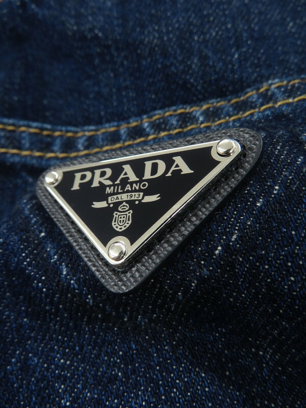PRADA】プラダ『三角ロゴ トライアングルプレート ジーンズ size24