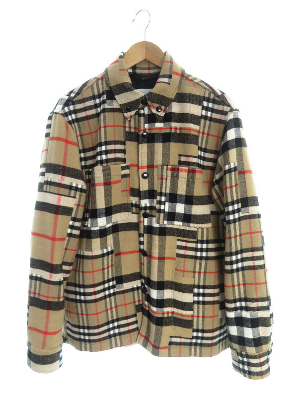 BURBERRY】バーバリー『チェック柄 長袖ウール シャツ sizeS P
