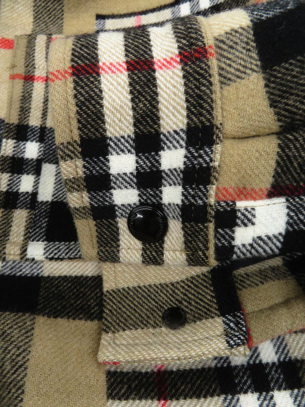 BURBERRY】バーバリー『チェック柄 長袖ウール シャツ sizeS P