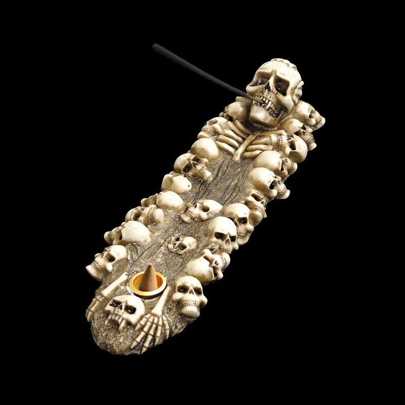 楽天市場】ドクロ お香立て おしゃれ スカル 骸骨 ガイコツ お香 線香
