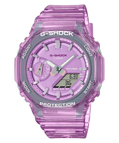 楽天市場】G-SHOCK アナデジ オクタゴン スケルトン ピンク GMA