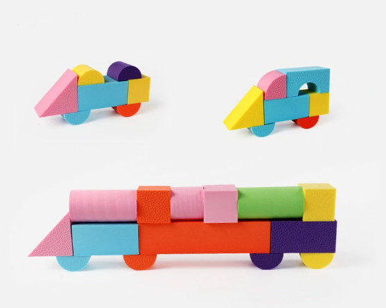 楽天市場】積み木 知育玩具 おもちゃ ソフトつみき おおきなやわらか