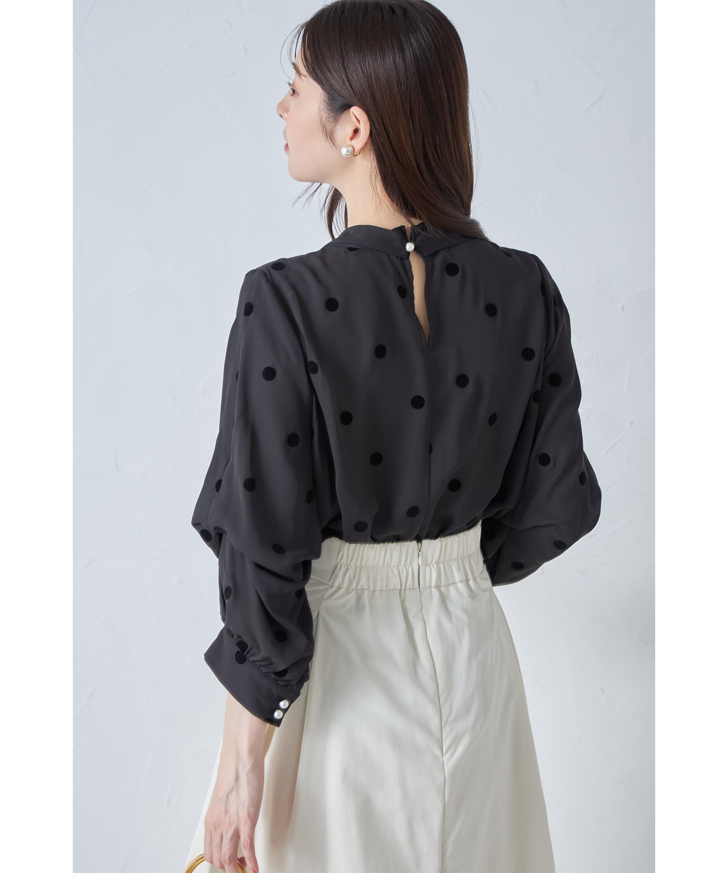 タグ付き】ジャスグリッティーギャザースリーブフロッキーブラウス1