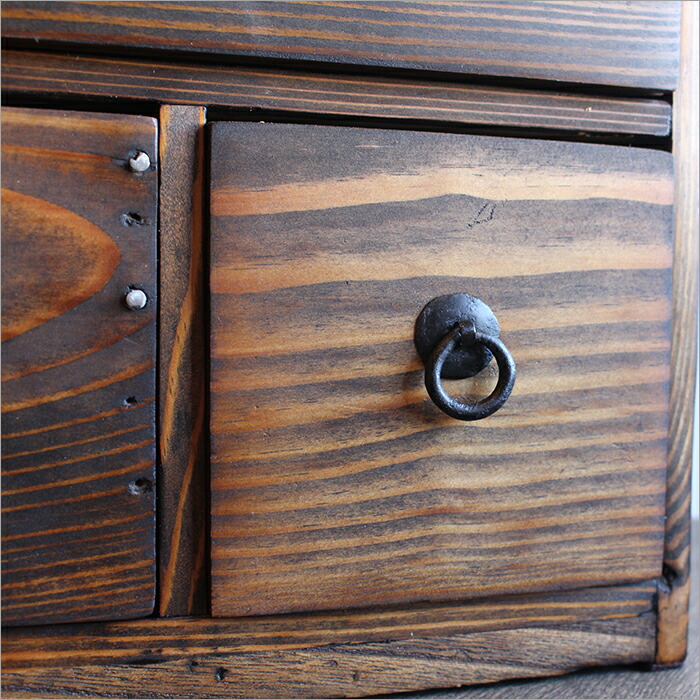 楽天市場】小引き出し アンティーク 木製 おしゃれ リメイク品 4段