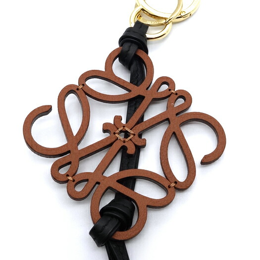 楽天市場】ロエベ アナグラム チャーム カーフレザー タン ブラック