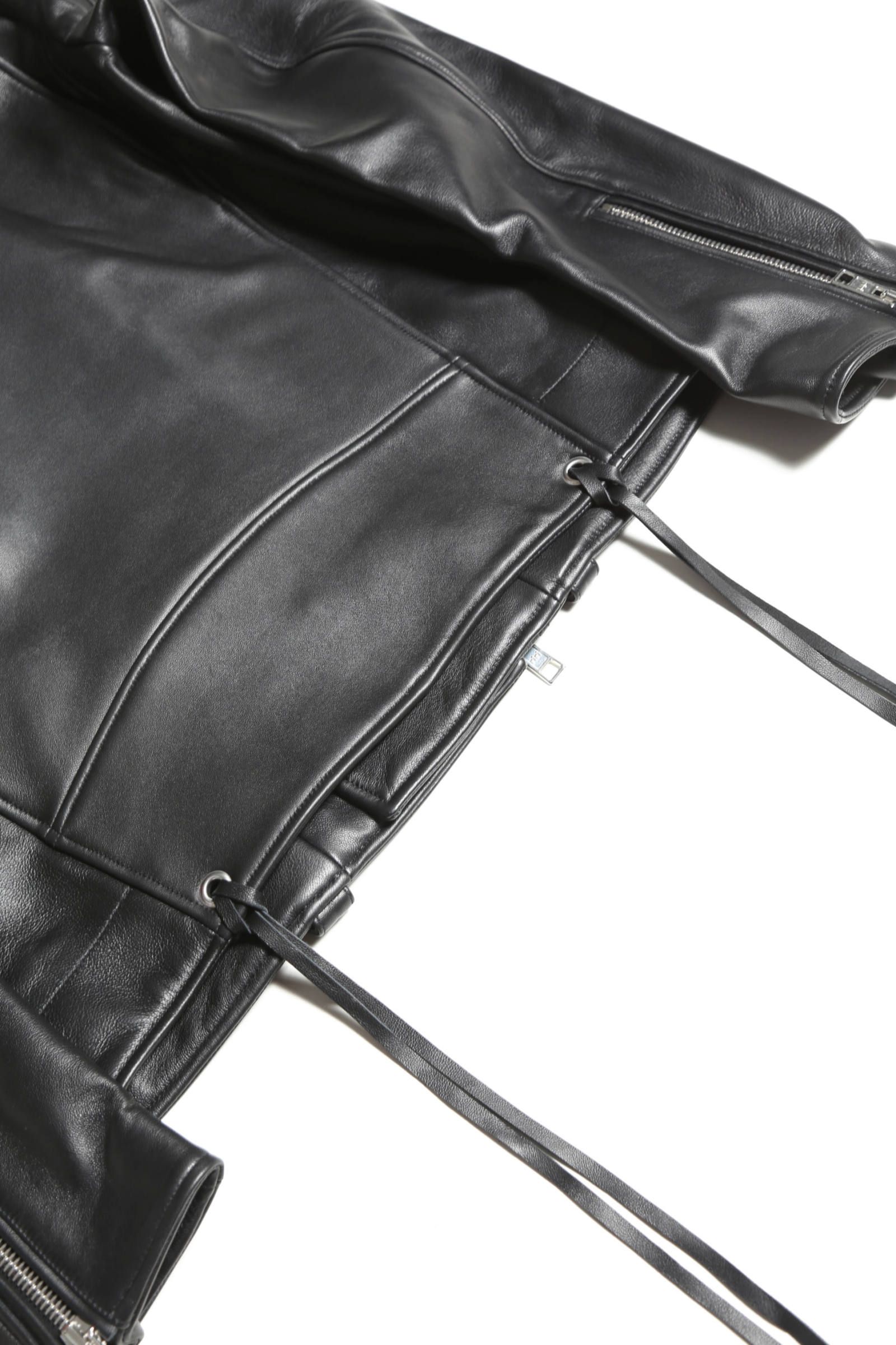 GalaabenD - ラムヘビーナッパレザーダブルライダースジャケット