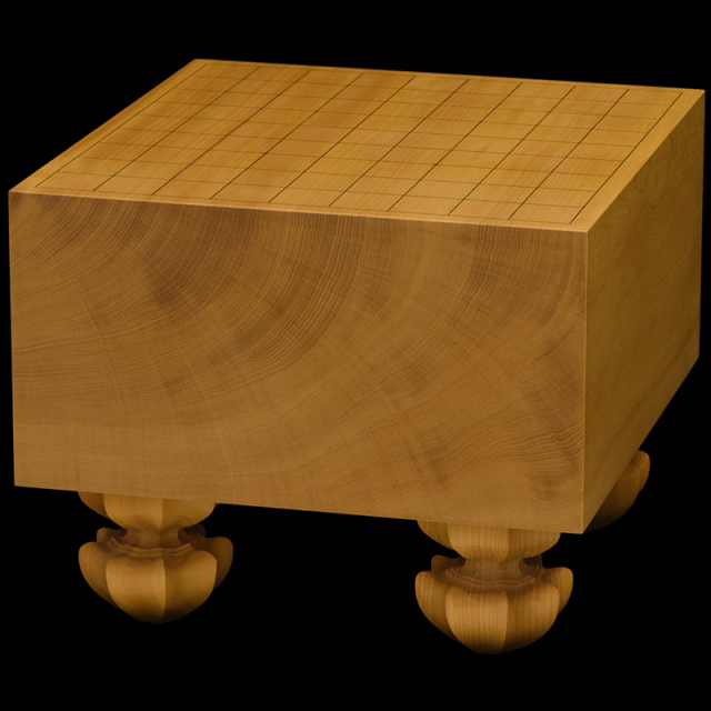 本榧足付将棋盤 3寸5分（天地柾） sa30014 | 前川榧碁盤店