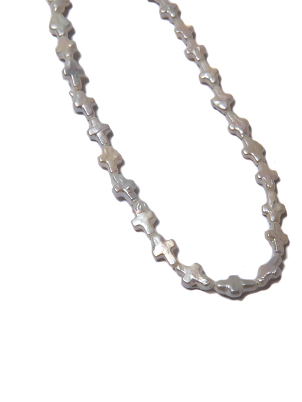 COOTIE 「Distortion Cross Pearl Necklace (Type-1)」 パール ネックレス