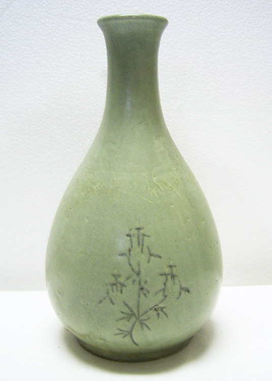 高麗青磁 徳利 朝鮮 陶磁器 韓国 骨董 高さ29cm 高麗 李朝