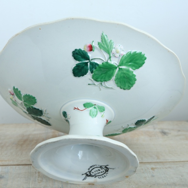 アンティーク コンポティエ イチゴ FRAISE フランス クレイユ