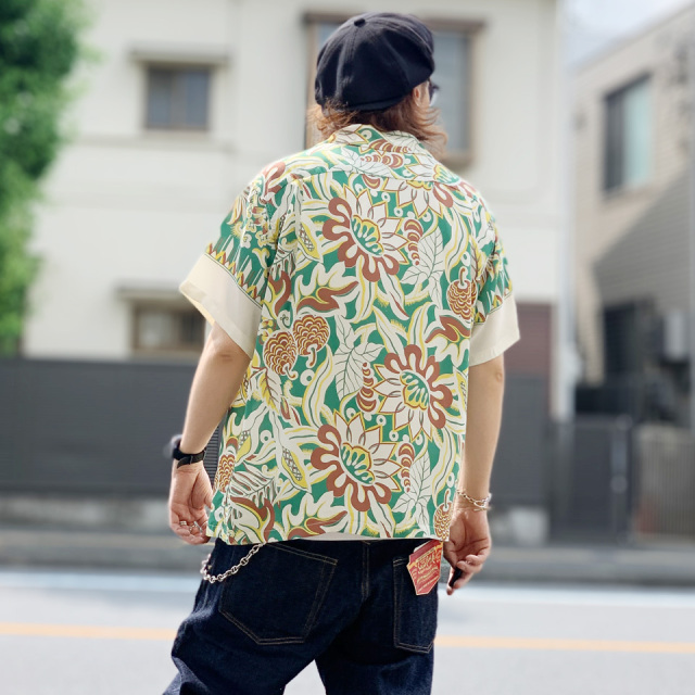 SUN SURF / HAWAIIAN S/S SHIRT “FLOWER FIELD BORDER”
