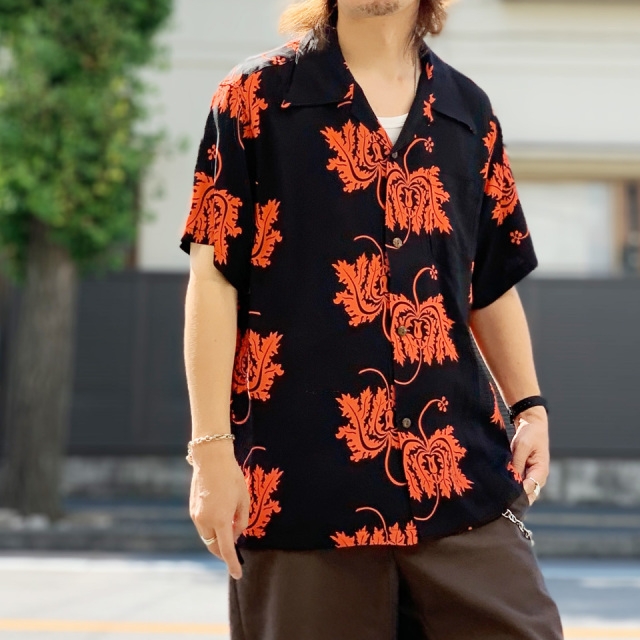 SUN SURF / RAYON HAWAIIAN S/S SHIRT “CORAL HIBISCUS”