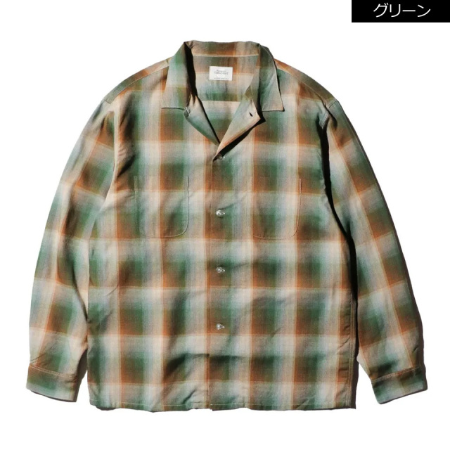 TOWN CRAFT / 60S OMBRE PLAID RAYON SHIRT MADE IN JAPAN