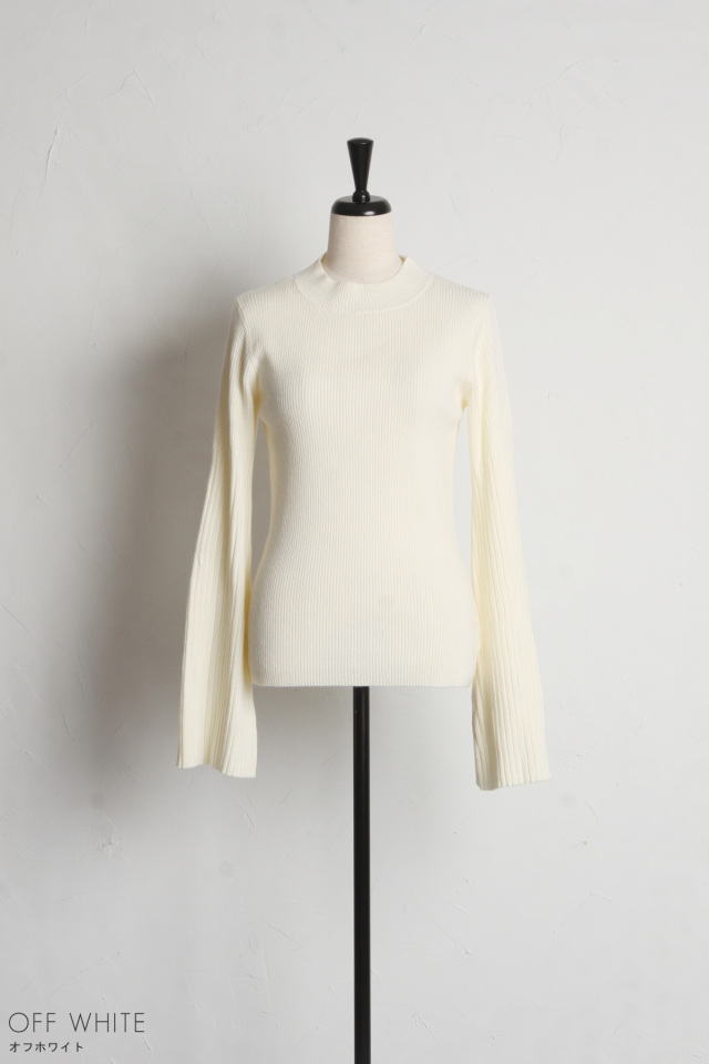 フレアスリーブニットプルオーバー