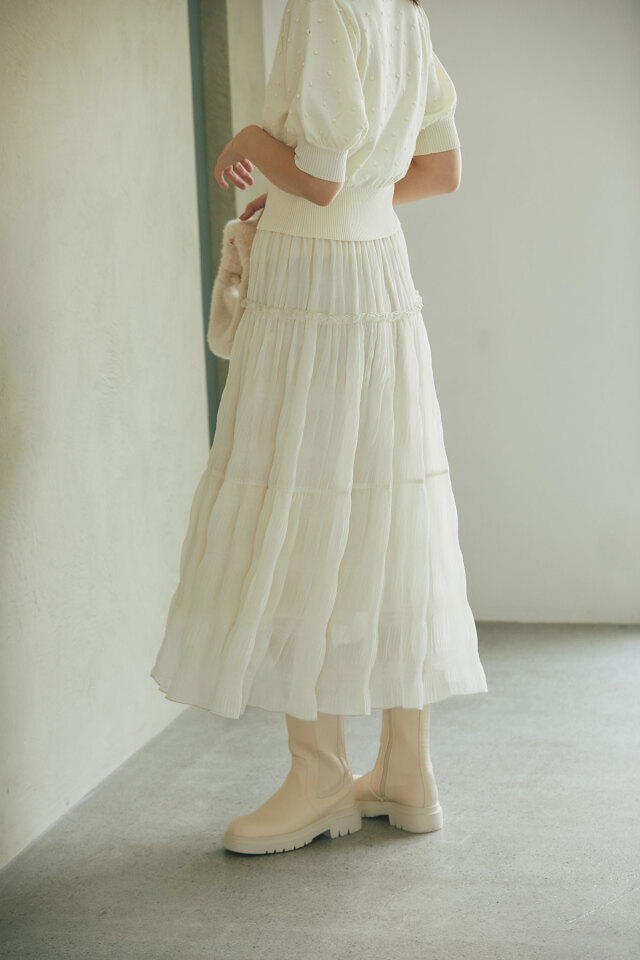 プリーツティアードスカート