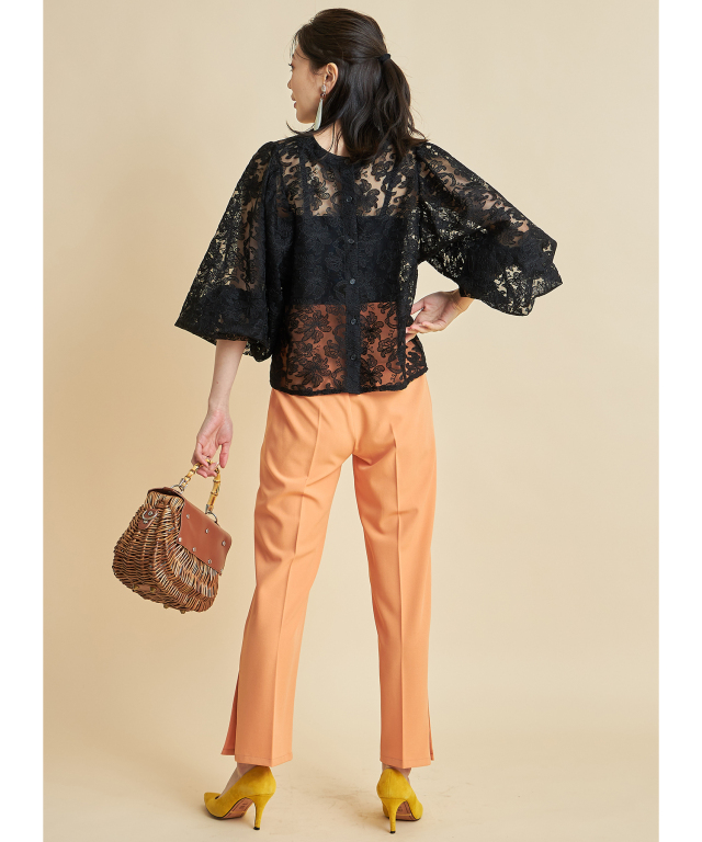 前後2WAYフラワージャガードブラウス※一部店舗のみ入荷