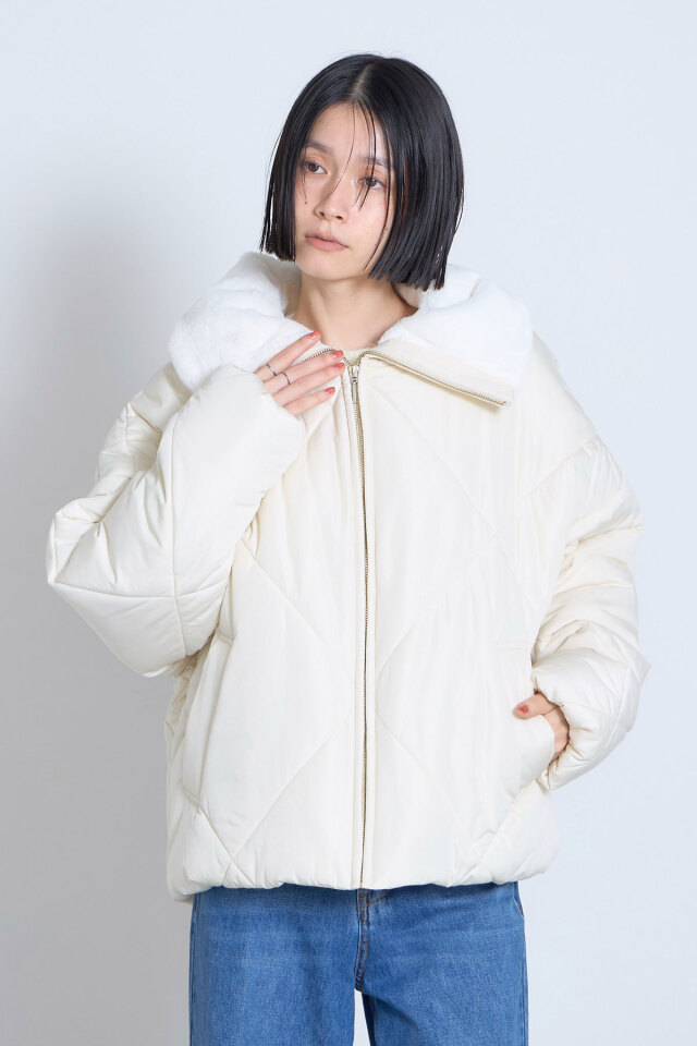 フェイクファー衿ファイバーダウンブルゾン※一部店舗のみ入荷