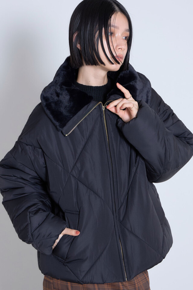 フェイクファー衿ファイバーダウンブルゾン※一部店舗のみ入荷