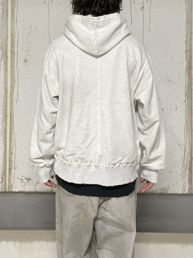 ANCELLM ZIP UP HOODIE HEATHER WHITE 2025AW 通販ページ octavia