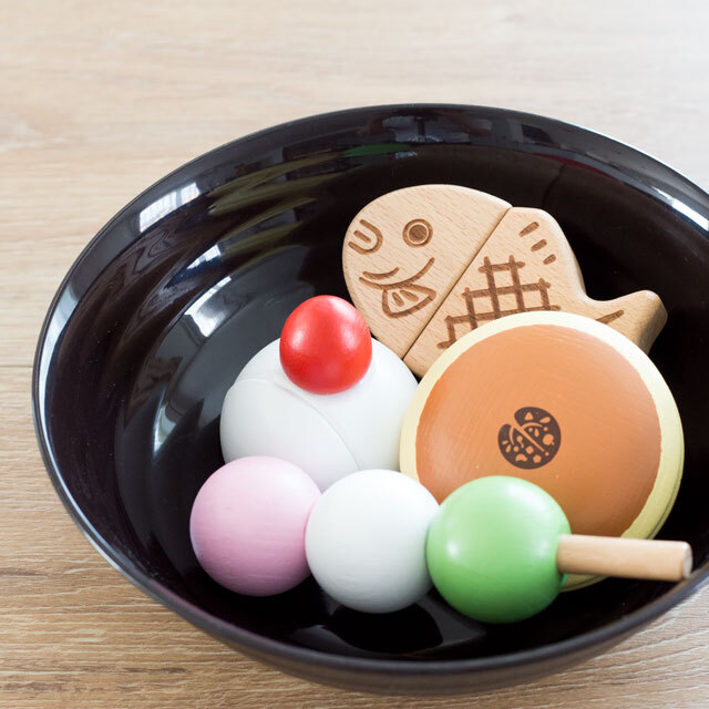 おままごと食材に和菓子が登場しました｜木のおもちゃ おもちゃの森sapporo