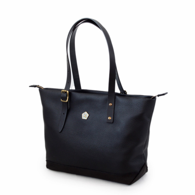 Ain Soph セカンドレーベル】ブラックシリーズ 撥水レザートートバッグ