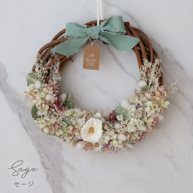 プリザーブドフラワー ナチュラルフラワーリース