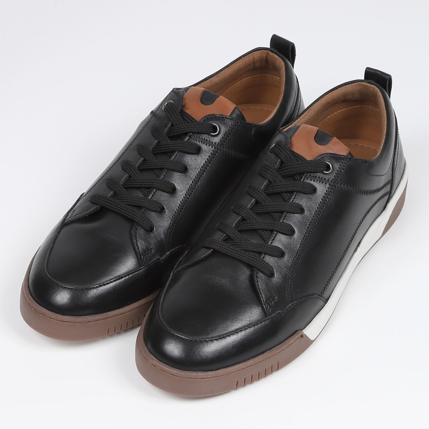 KISCO MEN'S（キスコ メンズ）レザースニーカー ブラック｜BARCLAY