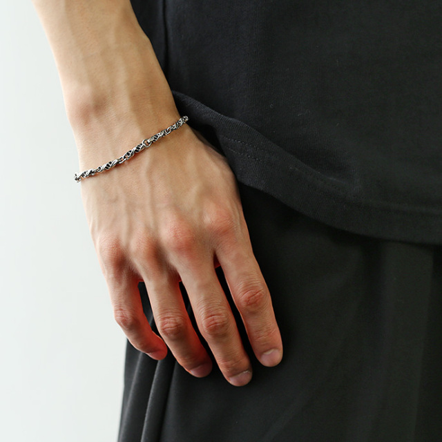 ツイスト チェーン ブレスレット シルバー アクセサリー [シルバー