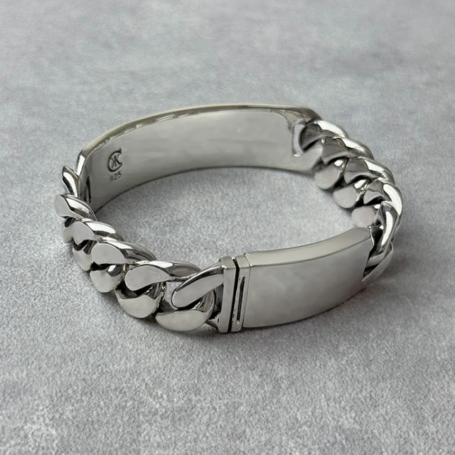 ワイド ID ブレスレット メンズ ブレスレット 喜平 アイディー