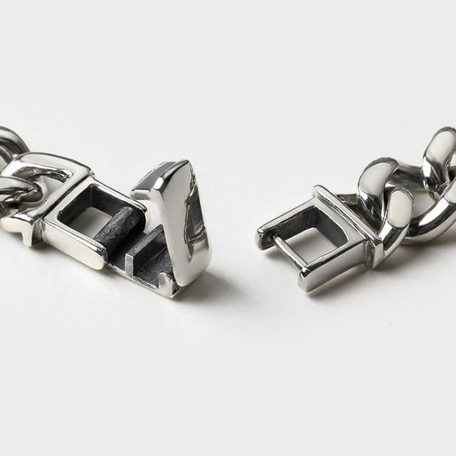 9.5mm 2面カット 喜平 ブレスレット シルバー925 アクセサリー