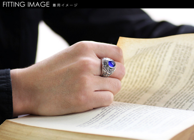 ブルーストーンカレッジリング｜シルバーアクセサリー｜ラッピング無料