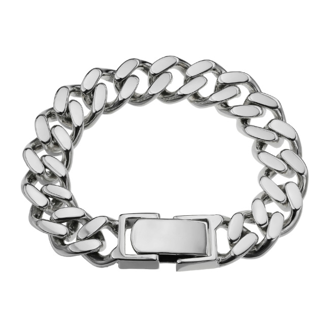 14mm 2面カット 喜平 ブレスレット シルバー925 アクセサリー