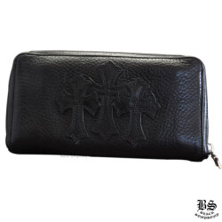 クロムハーツREC Fジップ#2ウォレット3セメタリークロスドットハラコ