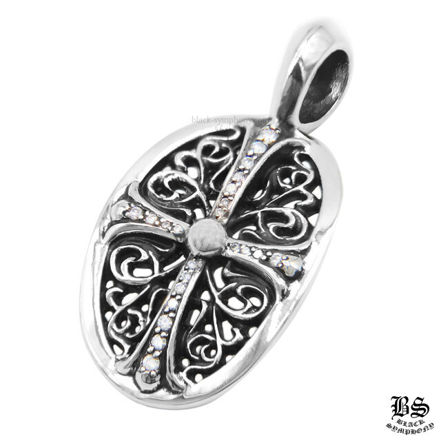 クロムハーツクラシックオーバルペンダントwithパヴェダイヤモンド