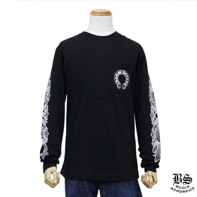 クロムハーツロングTシャツホースシューブラック|クロムハーツ通販専門
