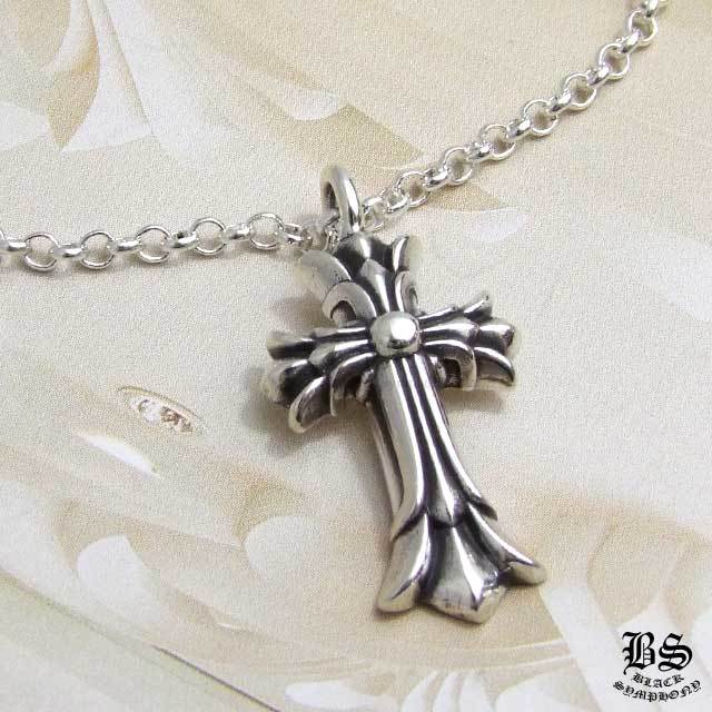 クロムハーツダブルCHクロスチャーム＆ロールチェーン18インチセット