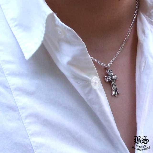 クロムハーツダブルCHクロスチャーム＆ロールチェーン20インチセット