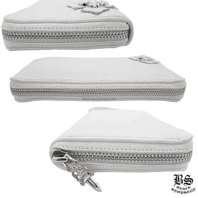 クロムハーツRECFジップ#2フィリグリープラスウォレットホワイトレザー