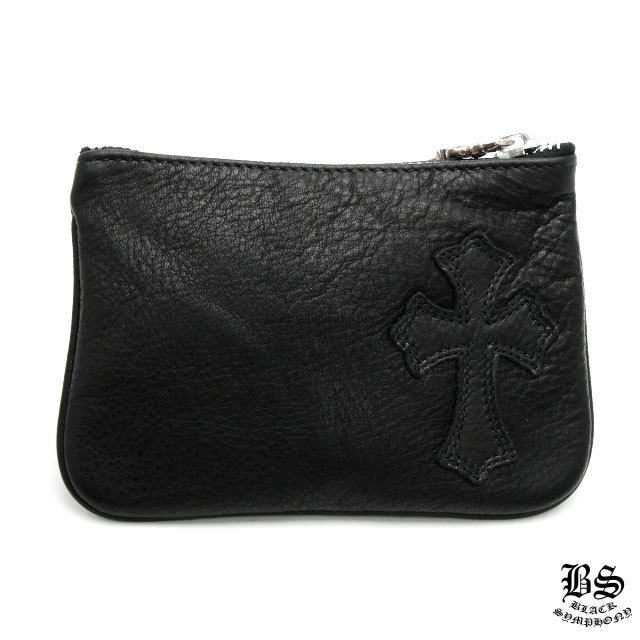 クロムハーツコインパース1クロスパッチブラックヘビーレザー|クロム