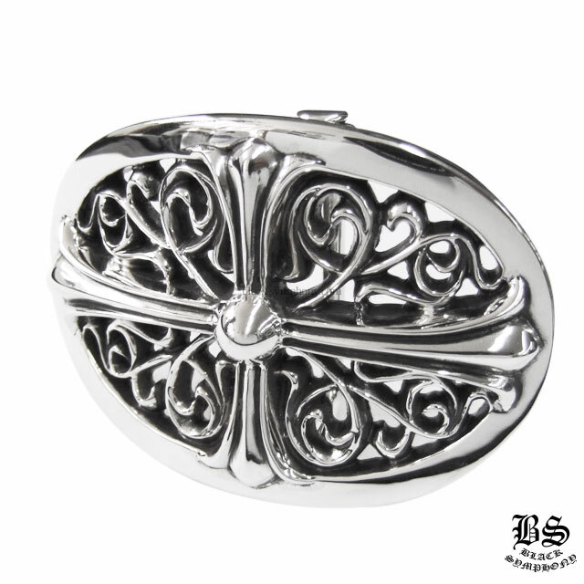 クロムハーツクラシックオーバルクロスバックル＆プレーンブラック