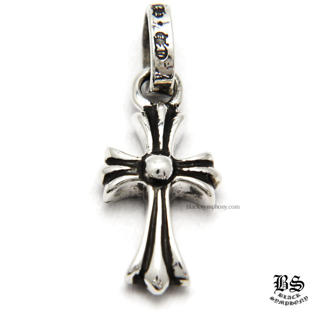 クロムハーツCHクロスベビーファットチャームwithパヴェブラック