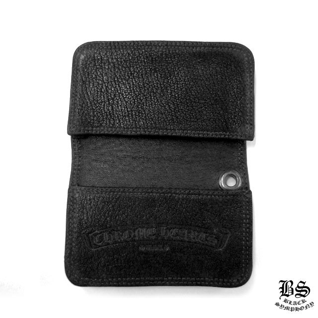 クロムハーツレザーカードケース#2ブラックデストロイレザー|クロム